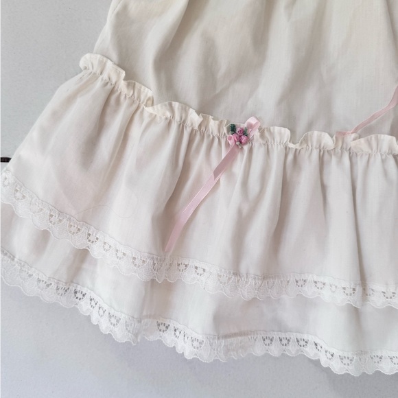 SEARS WINNIE THE POOH girls size 4t cream with ruffles dress VINTAGE - Picture 7 of 15